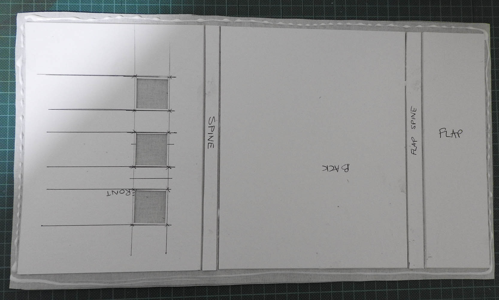 Glueing in the covers