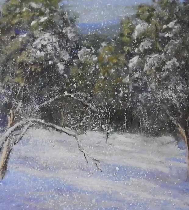 Painting snow in pastels. – Lindy Whitton Studio